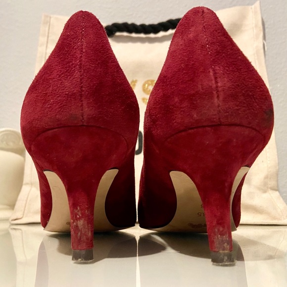 Burgundy Lauri Coach Kitten Heels - Picture 3 of 6